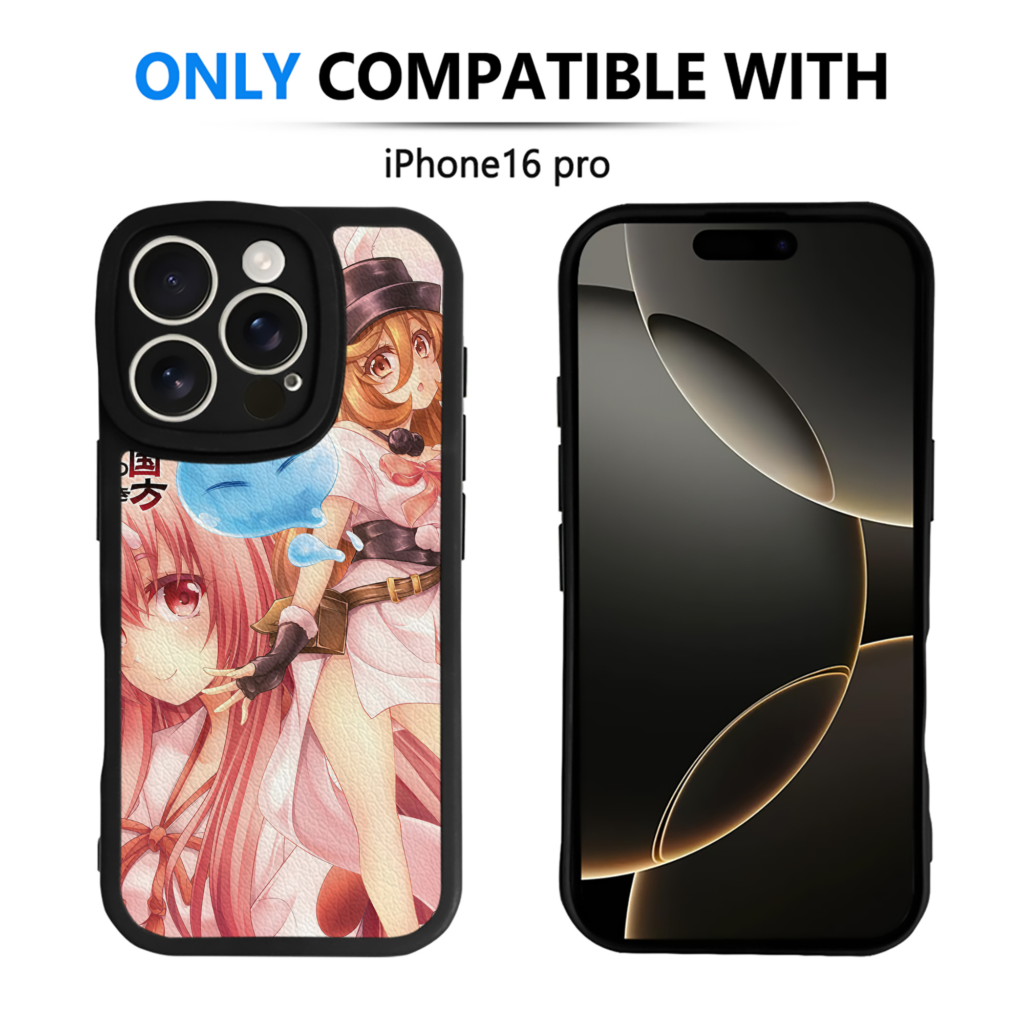 （画像用） 転スラ Regarding Reincarnated to Slime 【iPhone 16シリーズ対応】シリコンスマホケース（レザー調） 材質：シリコン
